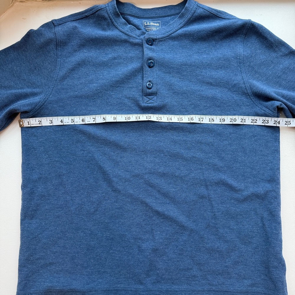 LL Bean Men’s Traditional Fit Long Sleeve Henley Large Regular - Picture 9 of 14